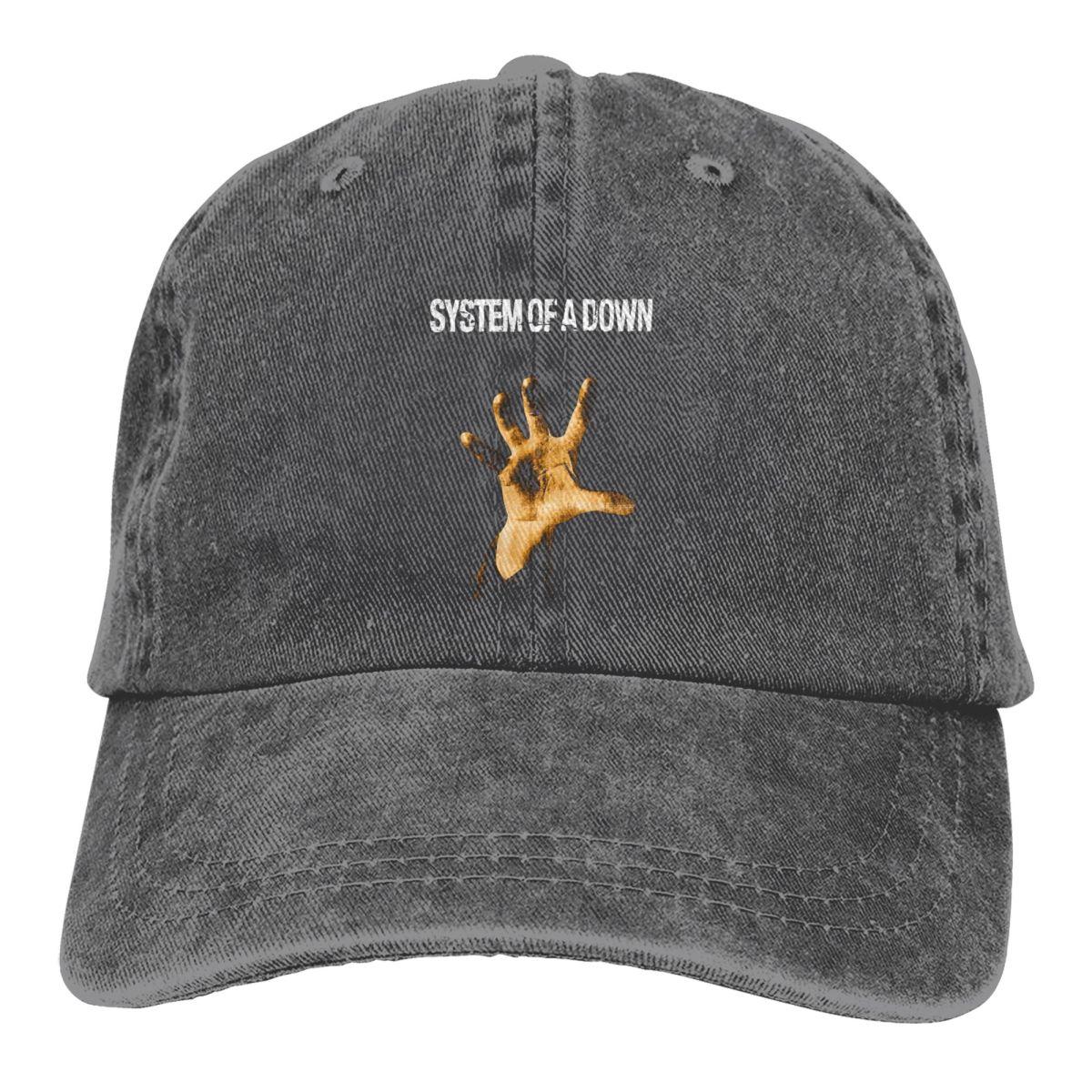Kiki Cap System Of A Down Accessoires Unisex Dames Baseballpetten Heavy Metal Band Soad Distressed Denim Gewassen Pet Vintage One Size
