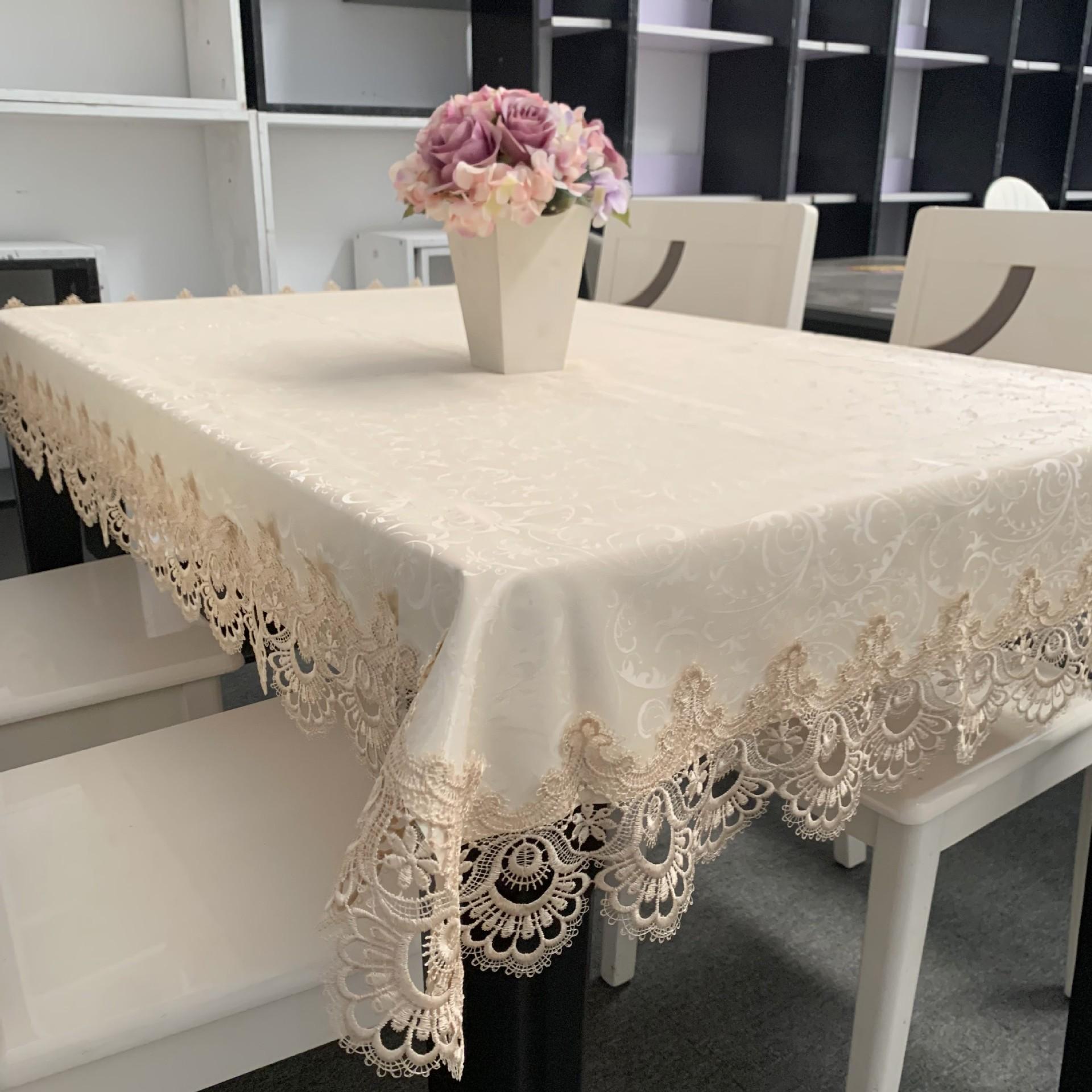 

Скатерть Водонепроницаемая и Маслостойкая Европейская Жаккардовая Ткань Бытовая Скатерть для Кофейного Столика Кружевная Скатерть 110X160