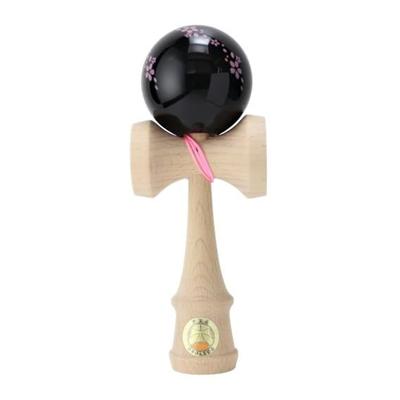 Kendama (Japanese Cup-and-ball Game) by Yamagata Kobo, OOZORA KENDAMA (Sakura Black), Certified by the Japan Kendama Association, for Competition Use.