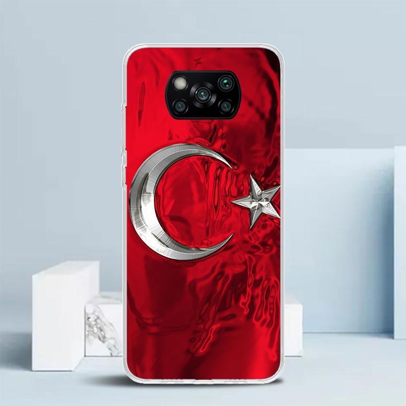 Turkey Turkish Flag Phone Case For Xiaomi Poco F7 Ultra X5 X6 X7 Pro M7 Redmi 15C 15 13C 13 12C 12 10C 10 10A 9 9C 9A 9T Cover P