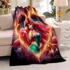 3D Printed Cute Cartoon The Little Mermaid Blanket, Home & Travel Blanket, Soft and Fluffy Winter Blanket Gift for Children and