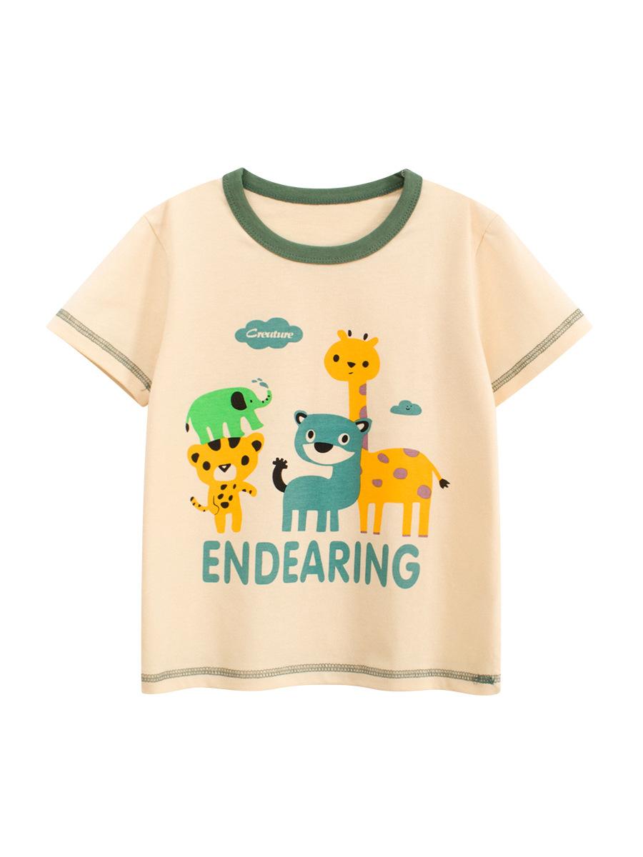

New children s clothing in summer, children s Korean version of short-sleeved T-shirt, a generation of baby boy cartoon clothes 90cm