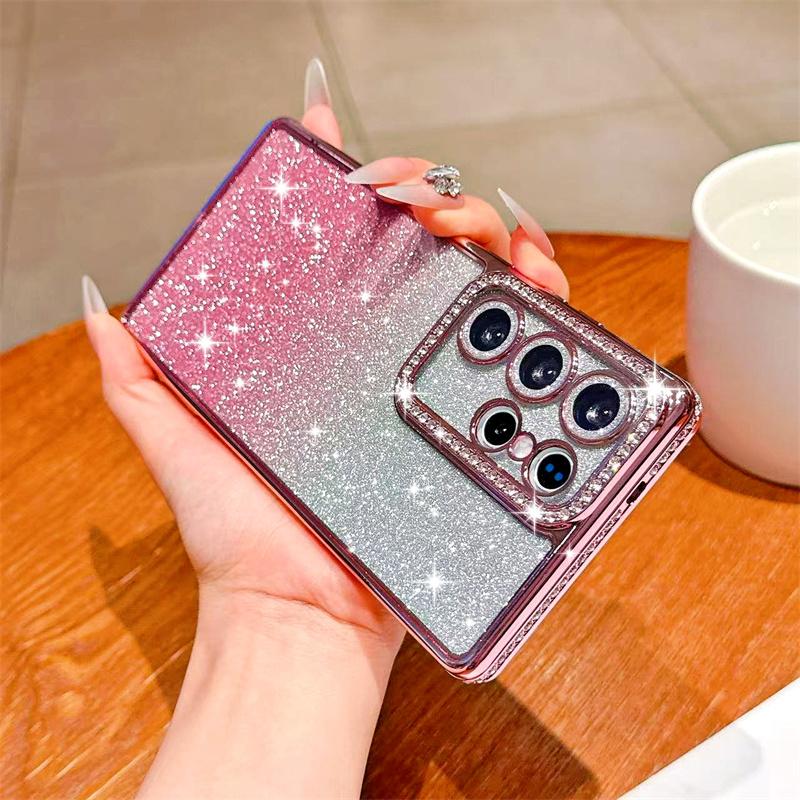 Glitter Bling Case for Samsung Galaxy S25 Edge S23 Ultra S24 FE A56 A36 A26 A16 A55 A35 A25 A15 A54 A34 A14 Cover iPhone 16 15 Pro Max 14 Plus 13 12