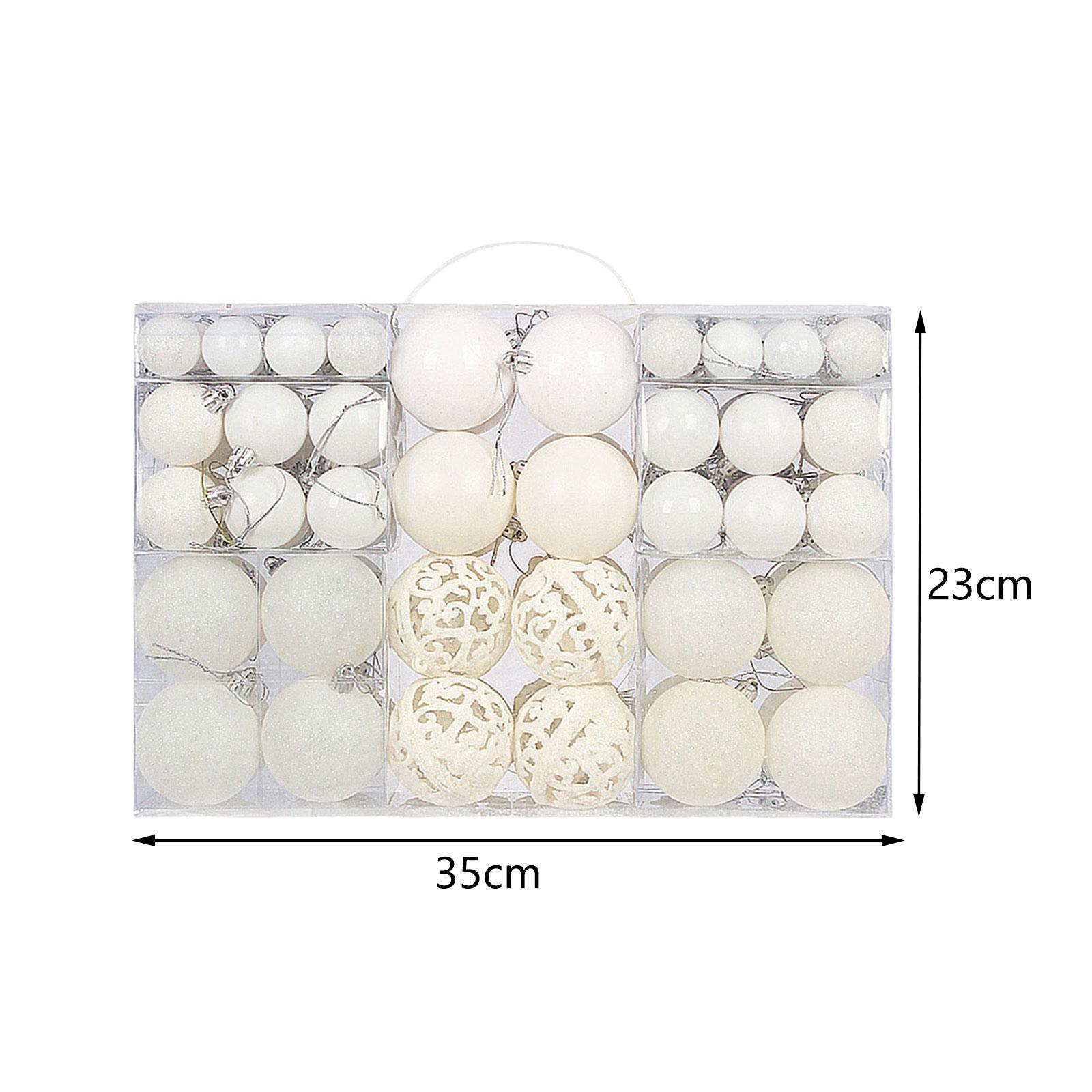 

100 шт. Рождественские шары, украшения для елки, небьющиеся украшения, подвесные рождественские украшения для юбилея, свадебной вечеринки, праздника белый