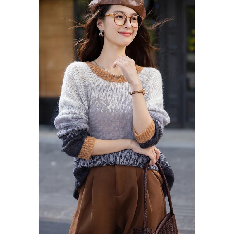 Mokana Retro Gradient Knit Sweater