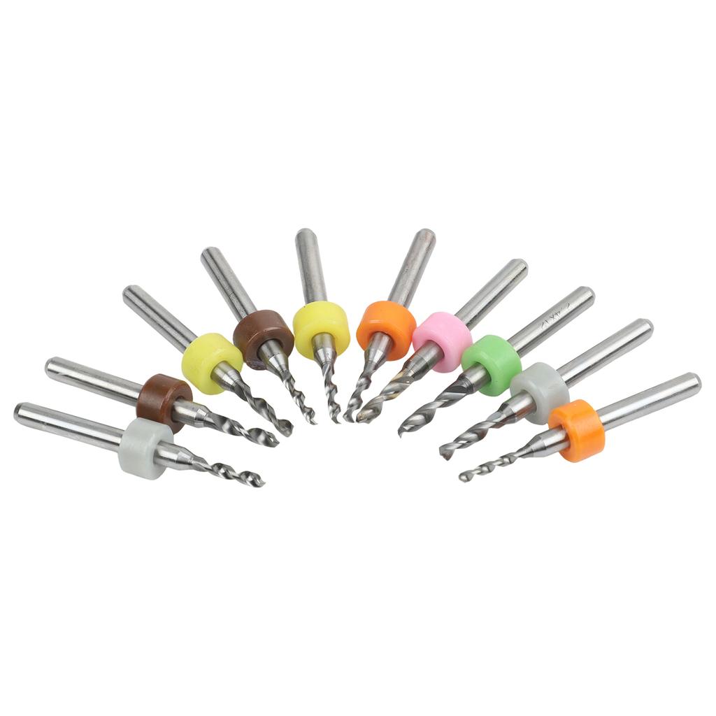10 coated drill bits for PCB milling cutters designed for smooth carving and precise circuit board hole making