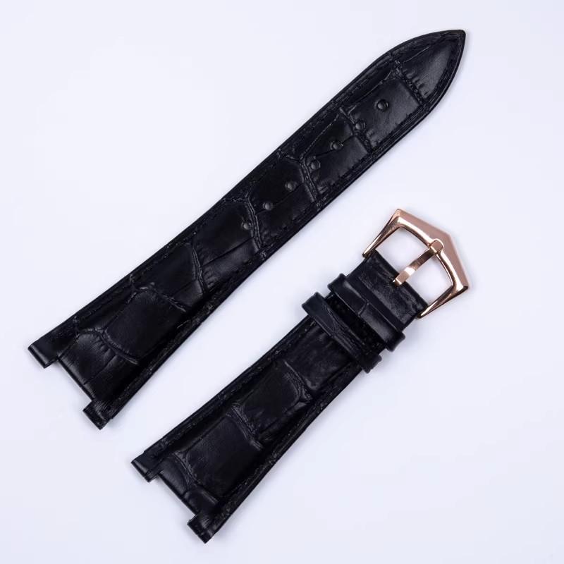 Cinturini per Patek Philippe Serie Nautilus 5711 5712 5980 Vera Pelle di Mucca Cinturino Impermeabile 25mm