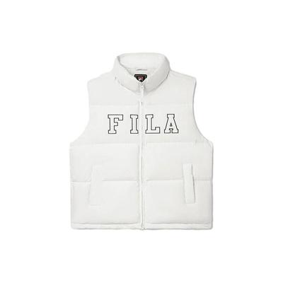 Letter Logo Print Lined Loose Down Vest Unisex Vest Milk-White F51U349903F-IV