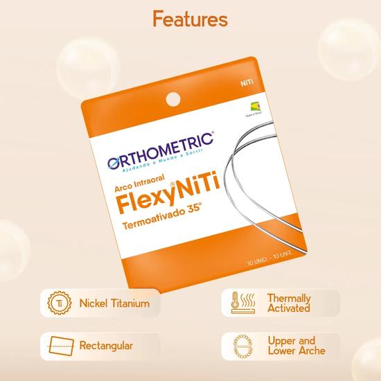 OrthoMetric Flexy NiTi Thermal 35ºC Archwires - Rectangular (10/Pk)
