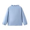 Women's Ruffle V-Neck Long-Sleeve Retro Slimming Top