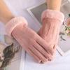 Women New Winter Thick Plush Gloves Fashion Warm Suede Outdoor Lady Touchscreen Driving Gloves Sports Cycling Mittens