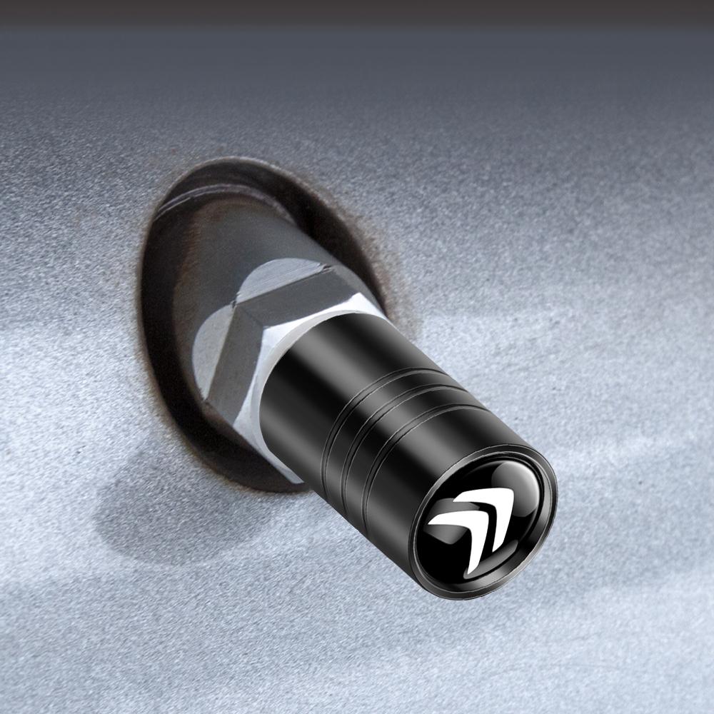 4 Stück Auto Logo Rad Reifen Ventilschaftkappen Abdeckung Zubehör für Citroen C5X C3 C4 Aircross Picasso Cactus Celysee e-C3 e-C4 Grand