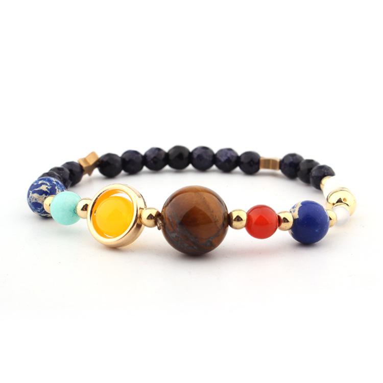 Energy Volcanic Stone Yoga Bracelet - 8mm Natural Woven Beads