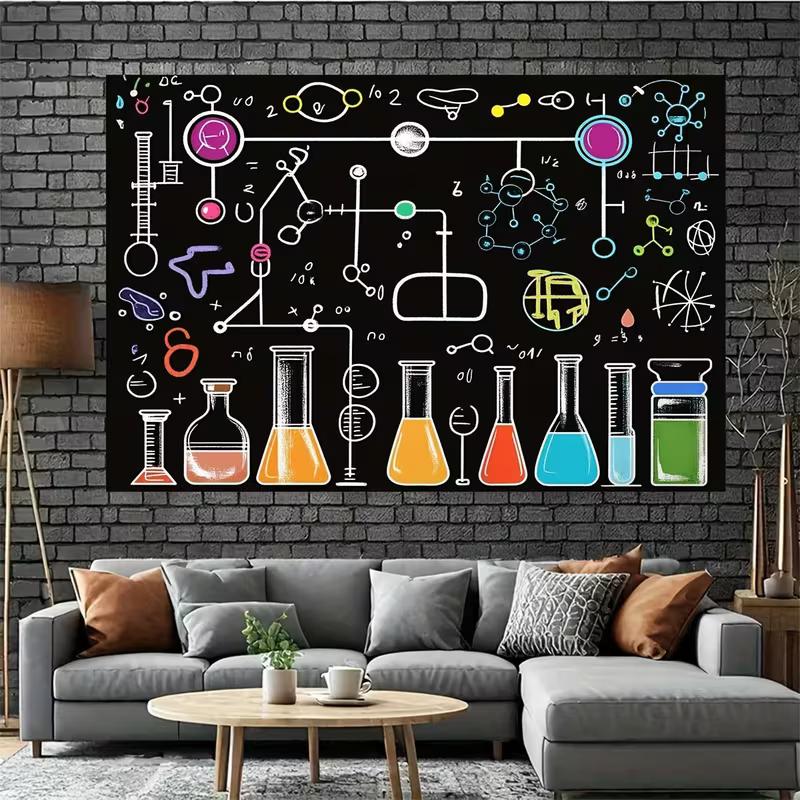 2D Chemistry Lab Backdrop Science Themed Birthday Photography Background