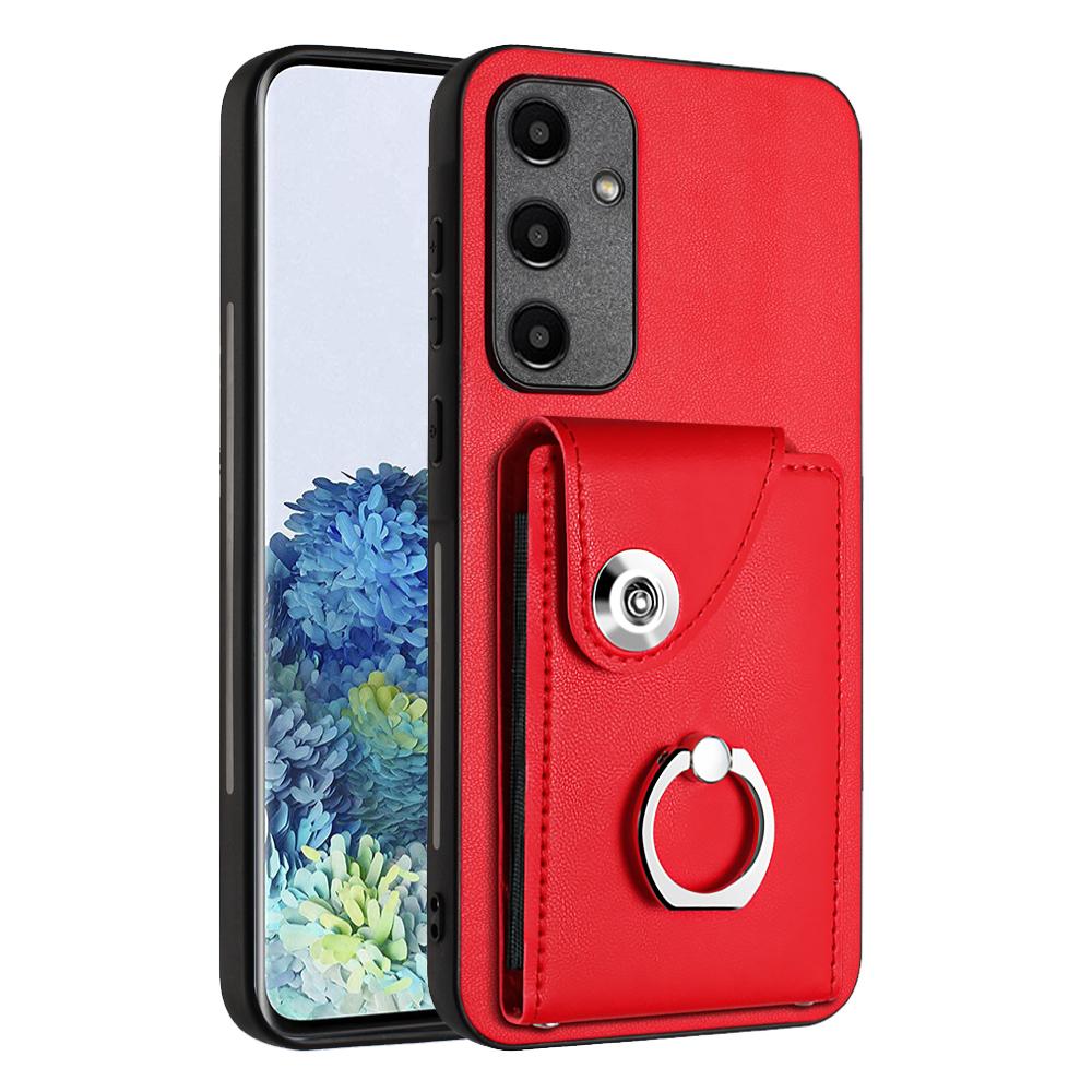 Accordion Folding Wallet Card Holder with RFID Shielding Material Phone Case Ring Holder Leather Case for OPPO