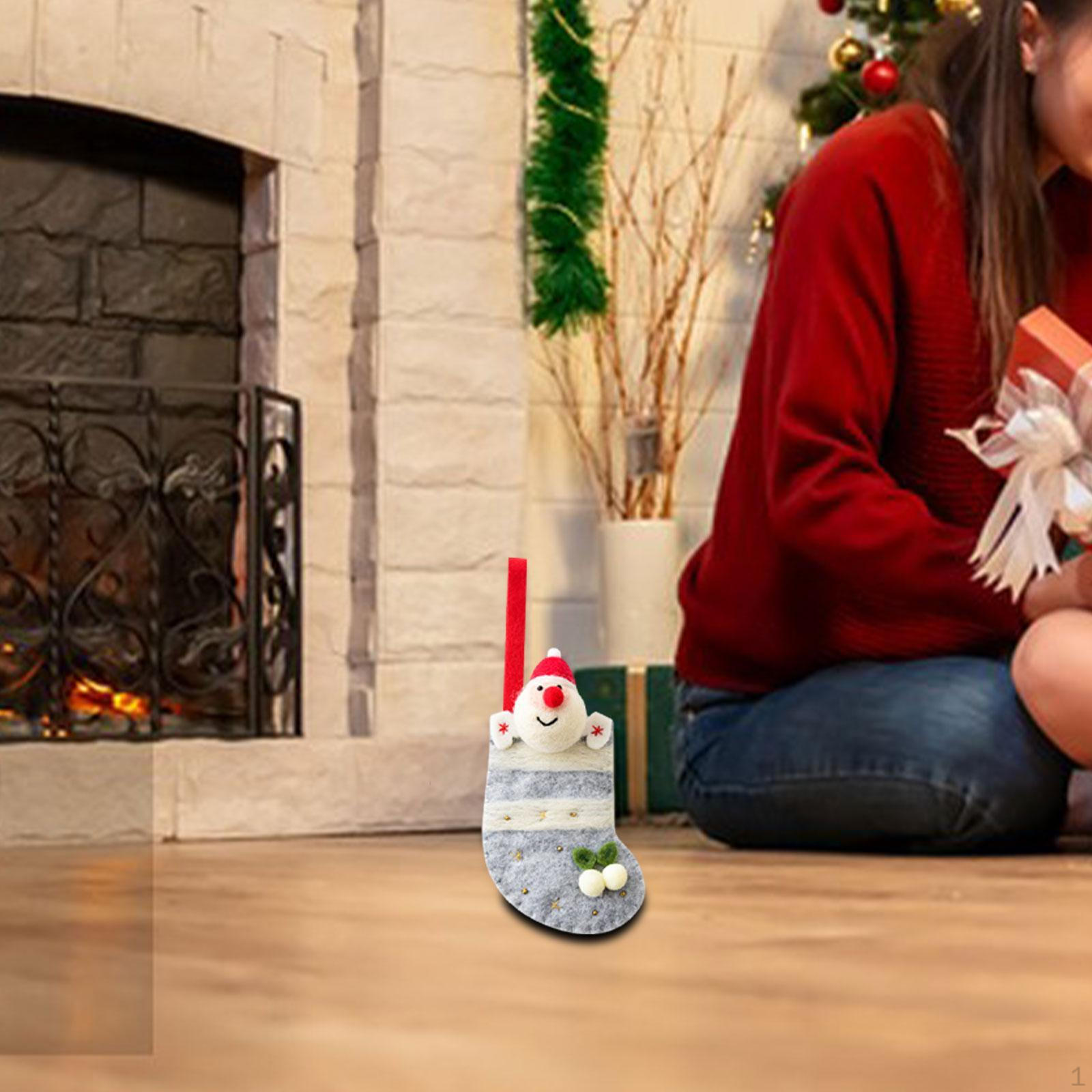 

Рождественский чулок для камина Christmass Камин носок елка подвесное украшение подарочный пакет для фестиваля серый