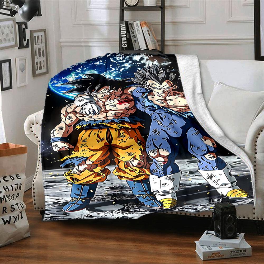 1pc Saiyan, Blanket Soft All Season Throw with Vibrant Design, Perfect for Home, Travel, and Gifts, Ideal for Naps and Camping