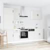 7 Piece Kitchen Cabinet Set Lucca White Wood Based Material