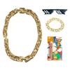 Hip Hop Exaggerated Plastic Local Tyrant Big Gold Chain Male Simulation Spoof Props Sunglasses Fake Gold Necklace Super Thick