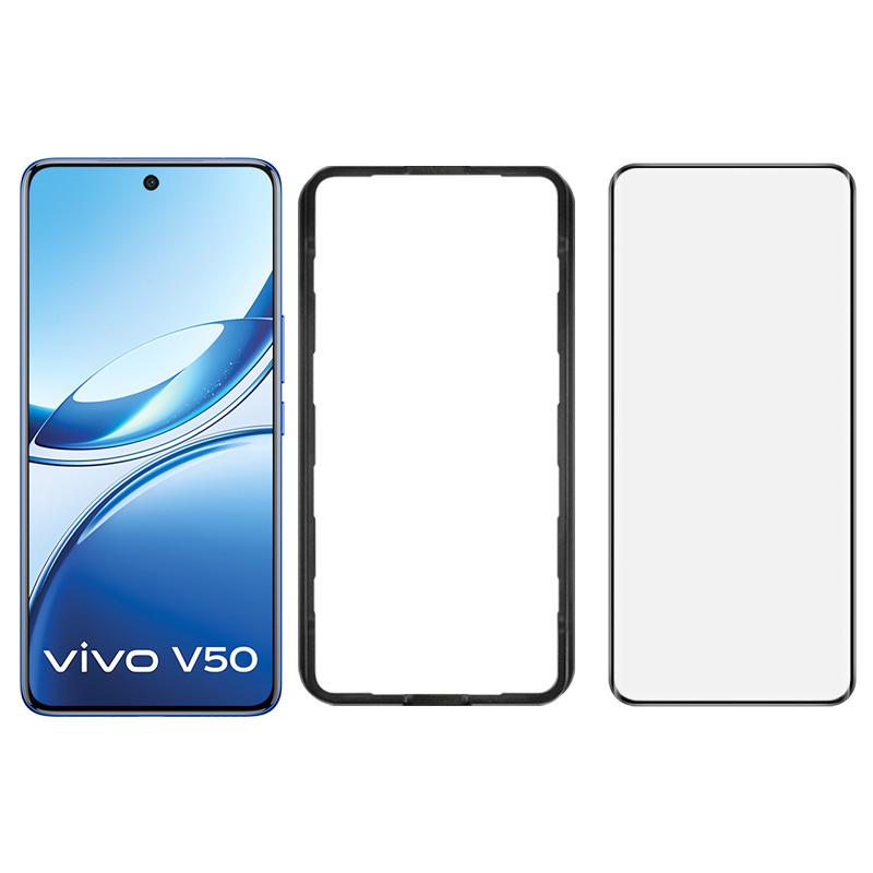 IMAK For vivo V50e 5G/V50 5G Screen Protector Full Glue 3D Curved Tempered Glass Film with Positioning Frame