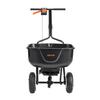 Walk Behind Spreader, 60LBS Capacity, Push Spreader with Hopper Grate, 0-9.8 Ft Spreading Width, 8 In All Terrain Pneumatic Tires, Garden & Lawn