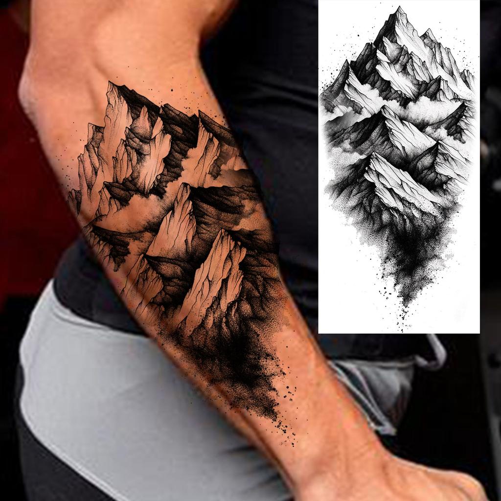 1 Sheet 3D Watercolor Universe Planets Temporary Tattoos For Men Women Long Lasting Waterproof Fake Tattoo Sticker Body Arm Art
