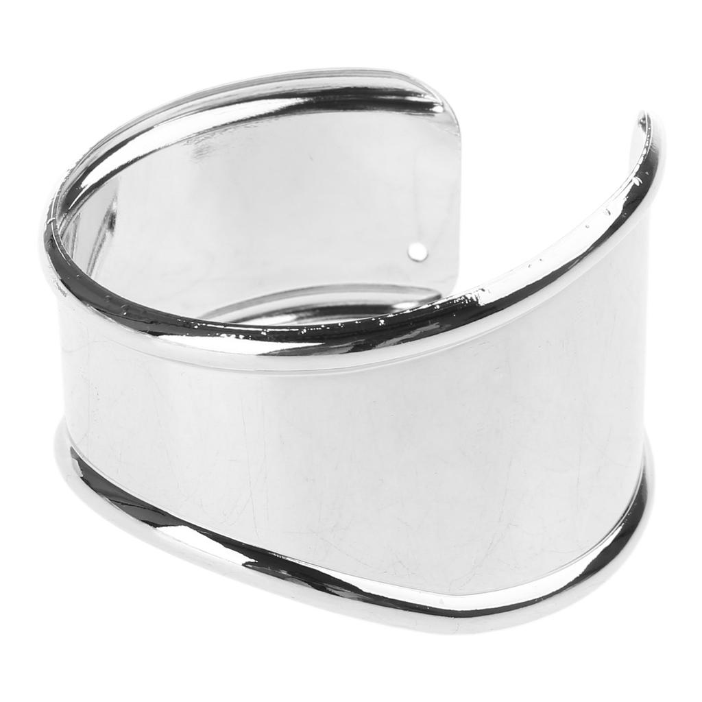 Adjustable Wide Face Irregular Wristband Wide Opening Bracelet Modern Bracelet Metal Bangle for Fashion Forward Ladies