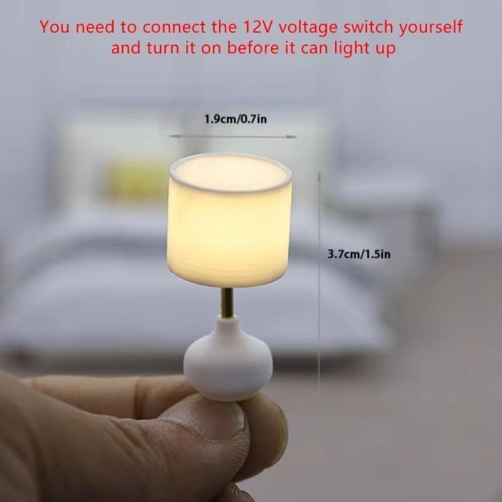 1PCS DIY Miniature Dollhouse Furniture 1:20 Mini Furniture Toy Lamp Desk Table Lamp  Baby Gift