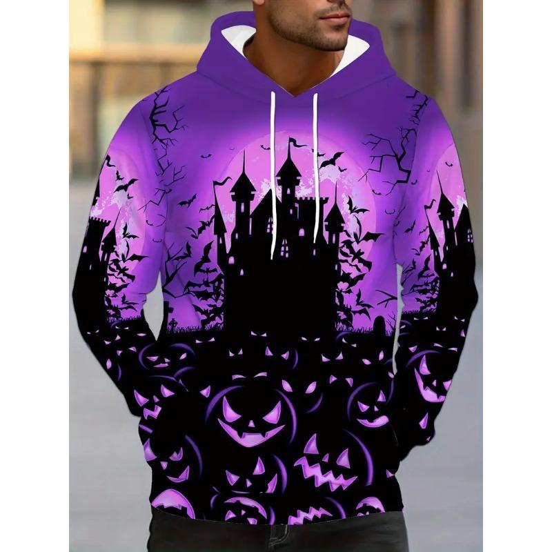 Spring And Autumn Fashion Men's Hoodie Holiday Party Role-playing Pumpkin 3D Print Hoodies Casual Boy Sweatshirt Women's Oversized Top Clothing