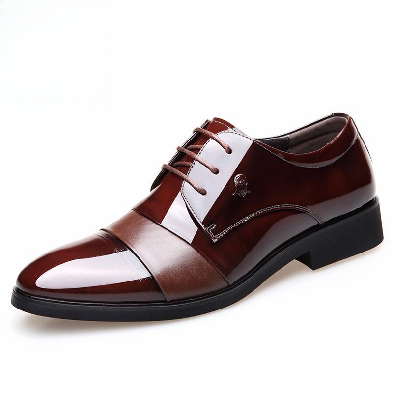 Men's Hollowed Out Inner Height Increase of 6CM Men's Shoes Business Formal Wear Breathable Wedding Groom's Leather Shoes