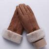 Women's Winter Warm Gloves Suede Gloves Winter Outdoor Cycling Touch Screen Padded Thickening Gloves