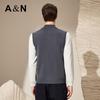 Antonio Men's Easy-Care Wool Blend Mock Neck Vest