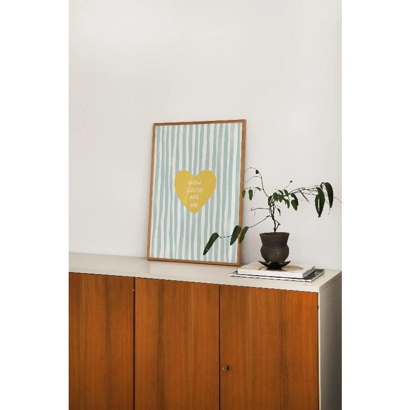 Lovely Trendy Red Heart Canvas Art Paintings Aesthetic This Is My Happy Place Wall Posters Prints for Living Room Home Decor