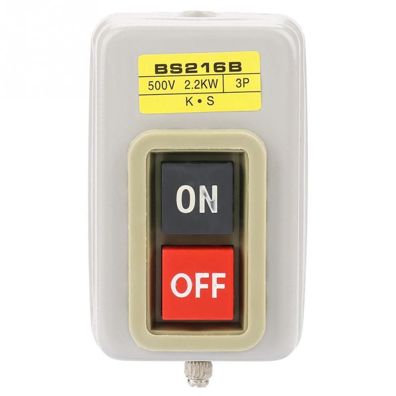 Buy Self-Locking 3P On/Off Power Push Button Switch 110/220/380V 10A ...