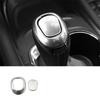 2PCS Shift Knob Central Console Gear Silver Steel For Chevrolet Cruze 2016-2019