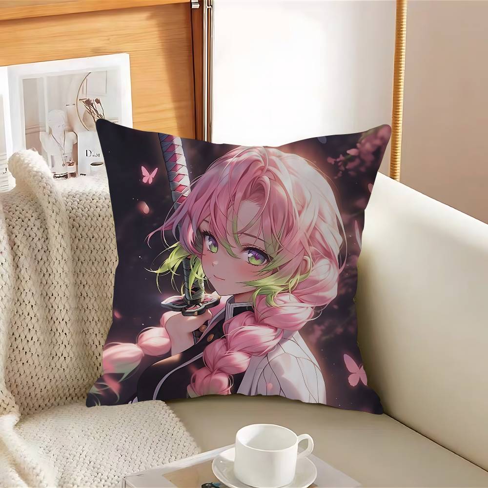 DemonS Slayer KanrojiS Mitsuri Pillow Case Removable Washable Cushion Cover – All-Season Soft Linen