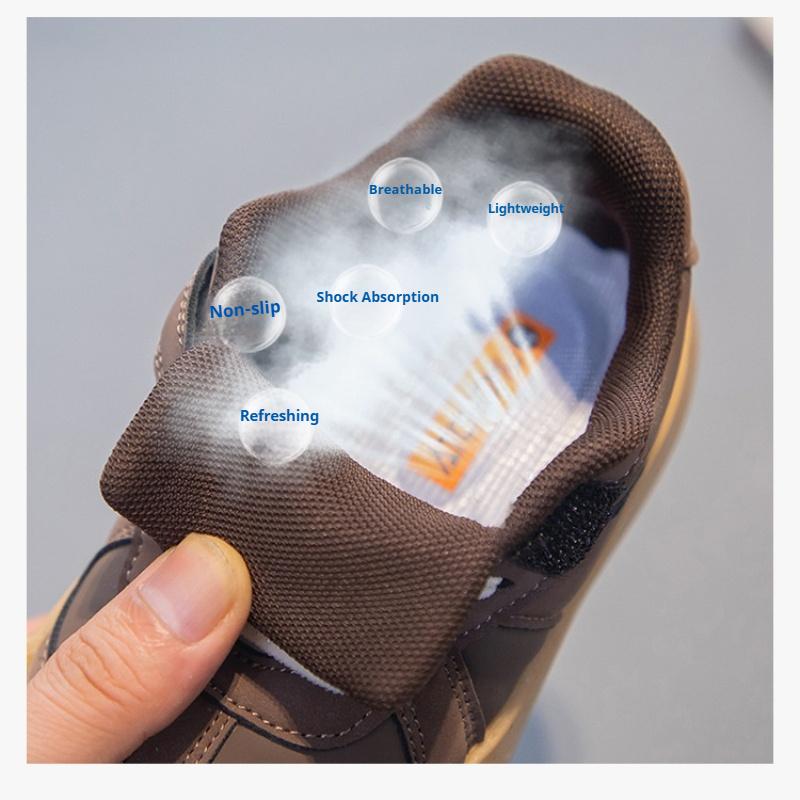 New Spring Sports Shoes for Boys and Girls, Outdoor Leisure, Versatile Velcro, Fashionable German Training Shoes