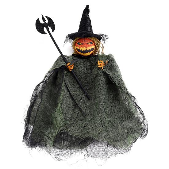 Spooky Halloween Plush Dolls Spooky Pumpkin Design Create Atmosphere Realistic Doll for Haunted Houses Parties