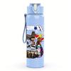 1PC Retro Multi Character Cartoon Colorful Print 750ml Portable Sports Water Bottle Leakproof Gym Outdoor Travel Drink Cup