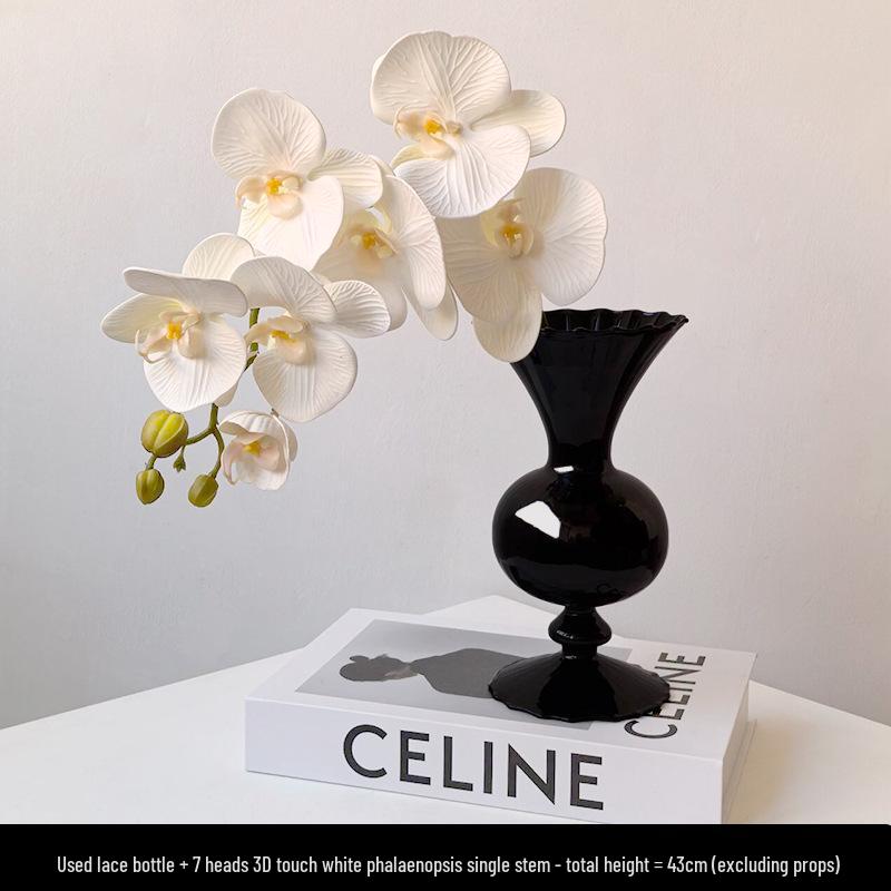 Light Luxury Phalaenopsis Artificial Floral Arrangement for Dining Table Decoration
