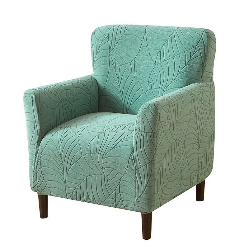 

Чехол для кресла-ванны из жаккарда с листьями для гостиной, чехлы для кресел в клубе из спандекса, эластичные чехлы для диванов, чехлы для барной стойки отеля