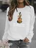 2026 Women's Printed Round Neck Hoodie