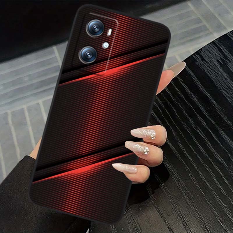 Art colored luminous pattern Phone Case For OPPO Reno 5 6 7 A96 A40 A58 Realme GT A74 A78 Neo2 A74 A78 Find X5 X3 X7 X8 Black