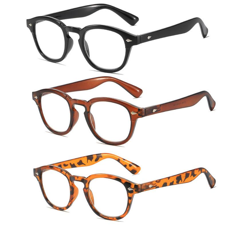 Fashion Reading Glasses for Women Men Unisex Vintage Oval Far Sight Prescription Eyewear Retro HD Lens Hyperopia 0 To +4.0