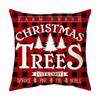 Christmas home decoration pillow cover Merry Christmas Snowman Christmas tree plaid printed cushion cover Sofa room decoration