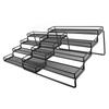 Expandable 4 Tier Seasoning Organizer Rack Stable Metal Frame Separable Seasoning Step Display Shelf For Countertops Inside Cabinets