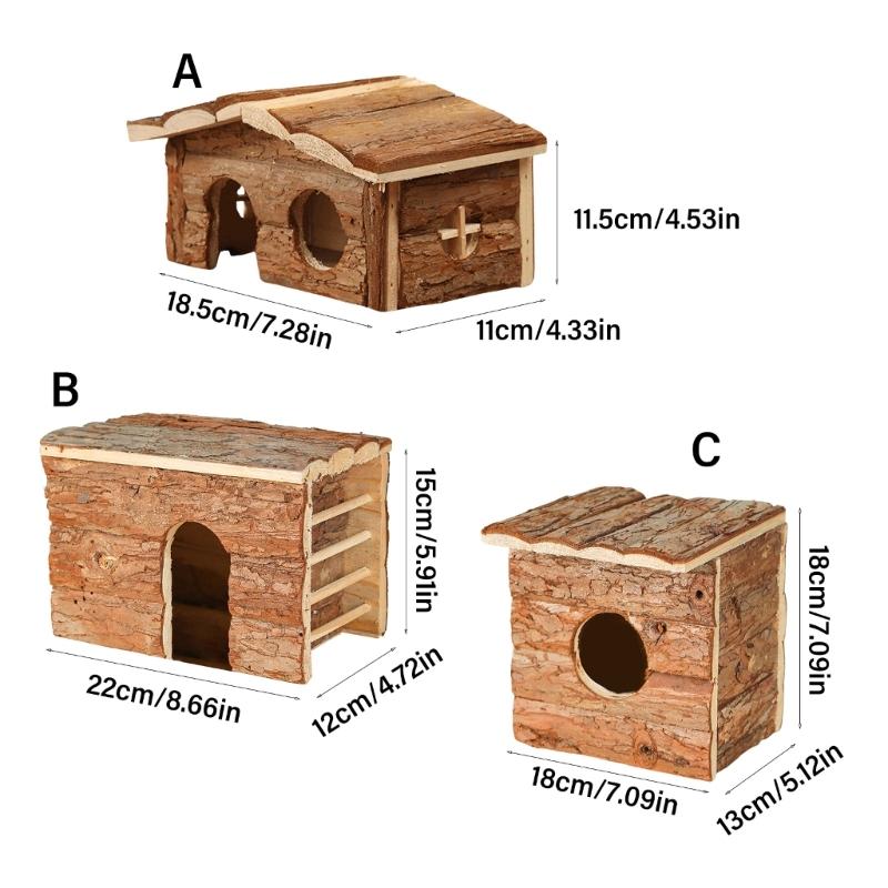 Small Animals Hideouts Cabin Shelter House Scratchproof Hamster Cage Playhouse Squirrels Cage Accessory Furniture