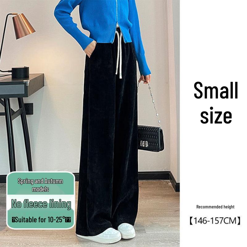 

Women s High Waist Corduroy Wide-Leg Pants with Velvet - Slimming, Loose Fit, Autumn/Winter Style, Petite Available. 2XL (140-160 jin)