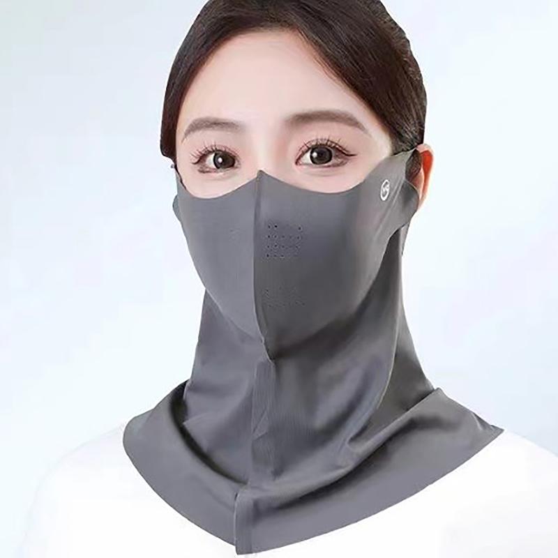 

Унисекс Маска для лица 3D Ледяной шелк Защита от солнца Летняя Защита от УФ Дышащая Однотонная Велоспорт Пеший туризм Защита от солнца