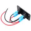 20A 12V Waterproof Red LED Illuminated Toggle Switch Panel for Auto and Marine Dashboards Applications Easy Installation